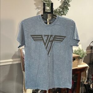 Van Halen Men's Short Sleeve Blue Tee